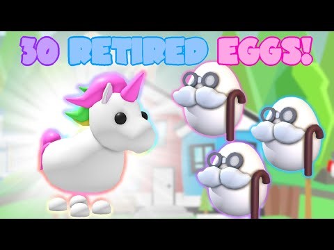Hatching 30 Retired Eggs! | Roblox Adopt Me Unicorn | Riivv3r