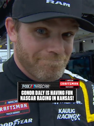 With a full-time INDYCAR seat lined up for 2027, we’re happy to have Conor Daly racing with us in Kansas. He’s clearly having a blast out there. #NASCAR #INDYCAR @indycaronfox