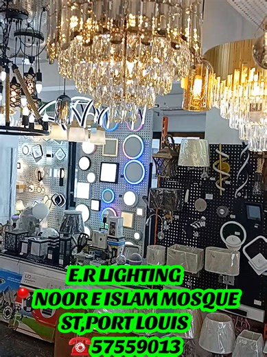 UNLIMITED LIGHTING MODELS FOR INDOOR AND OUTDOOR AT @E.R Lighting #led #fyp #mauritius🇲🇺 #trending #eid