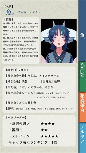 【code node図鑑】魚。.ver @魚。(cord node) #codenode #こどのど #メンバー紹介 #新人