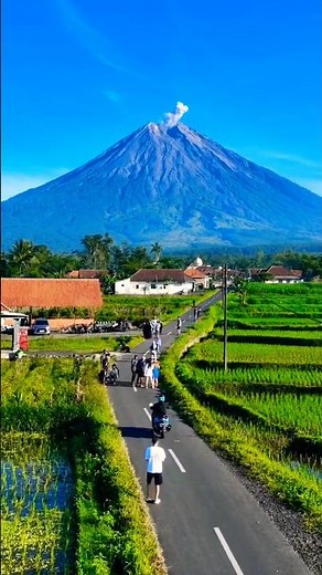 Mount Semeru: Drone Views of Indonesia's Volcano & Village