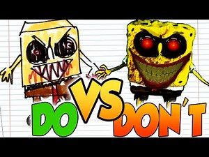DOs & DON'Ts Drawing SpongeBob exe ➤ Slendybob In 1 Minute CHALLENGE!