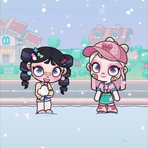 playing in the snow with my friends? #avatarworld #avatarstory #shorts #short #viral