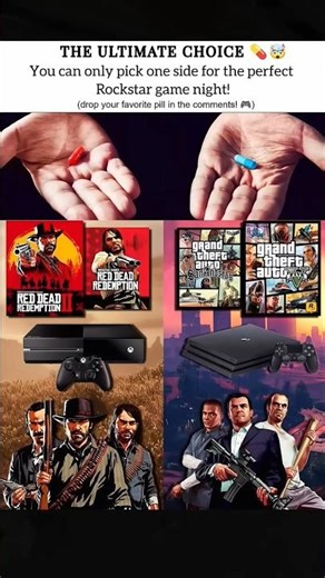 GTA 5 vs RDR 2 Pick Just One Pill! #gta5 #rdr2 #gta #rockstargames #gamerlife