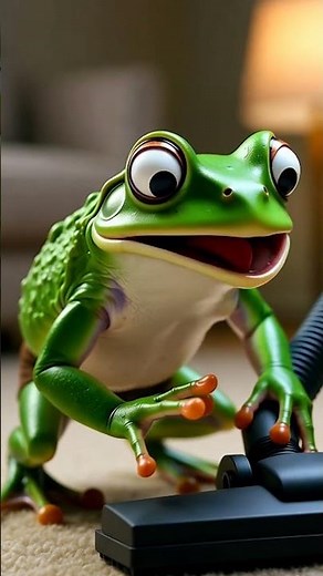 Ribblin Battles the Evil Vacuum Cleaner 😱🐸