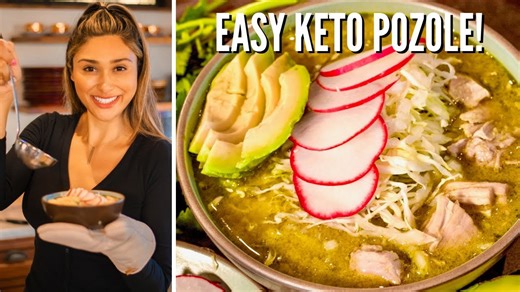 How to make the best pozole verde ever! Easy keto pozole recipe Mexican green chicken pozole