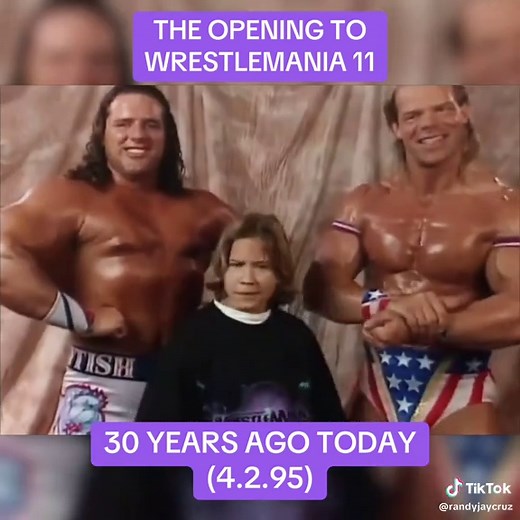 WrestleMania XI. 30 years ago today (4.2.95) #wwe #brethart #shawnmichaels #diesel #lawrencetaylor #wrestlemania #wrestlingtiktok #anniversary #popular #wrestling #bestoftiktok #retro #throwback #wwf #wwfwrestling