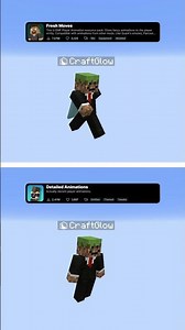 Fresh Moves vs Detailed Animations - Best Minecraft Player Animation Resourcepack #minecraft #shorts