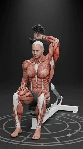 Seated Dumbbell Overhead Triceps Extension | Proper Form & Technique 💪