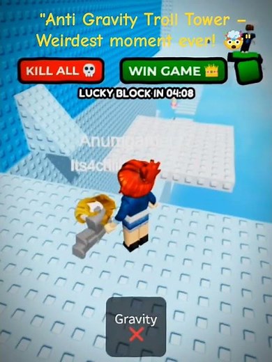 "When gravity goes wild and players start glitching 😳 | Roblox Funny Moments"#antigravitytrolltower