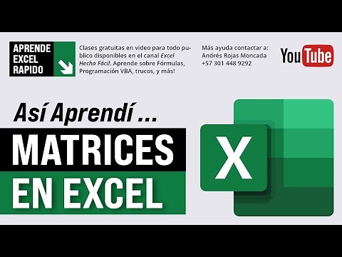 This is how I learned to work with matrices in Excel.