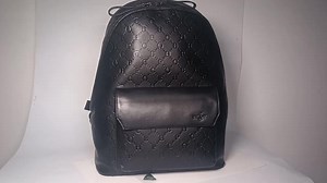 Stylish Full Embossed Leather Laptop Backpack Business Travel Leather Duffle Bag Large Capacity Black Top Leather Backpacks