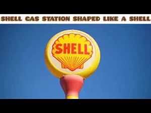 SHELL GAS STATION SHAPED LIKE A SHELL
