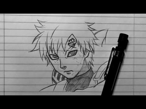 Cómo Dibujar a GAARA (Naruto Shippuden) con Técnica Profesional | Paso a Paso Completo y Detallado