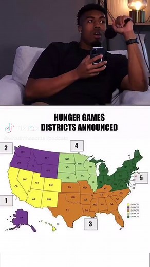 Hunger Games USA Edition Map & District Competitors
