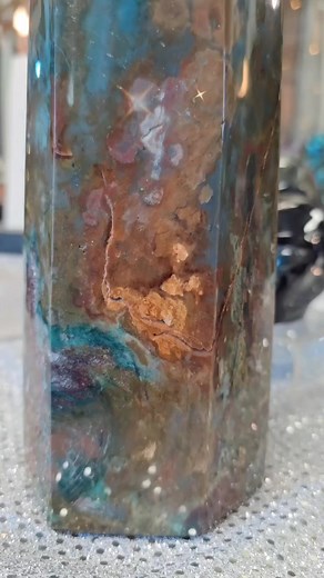 🌊 Could this rare beauty be the crystal you’ve been seeking? 💦 Ocean Jasper carries the rhythm of the tides — a rare crystal found only along Madagascar’s remote shores, uncovered at low tide. Its swirling patterns whisper of ancient wisdom, calm, and emotional release. 💙 Simply holding Ocean Jasper connects you with Mother Earth & Mother Ocean, deepening your ability to heal across timelines and awaken your intuitive gifts. 🙏 If you could use an infusion of joy and gratitude, Ocean Jasper w