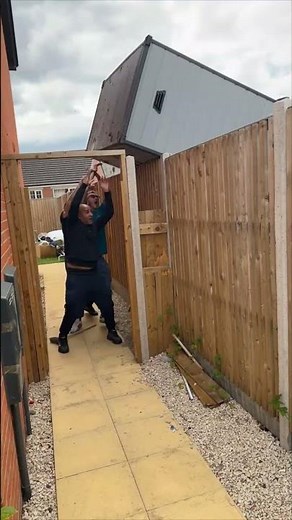 Shed Drops Over Backyard Fence