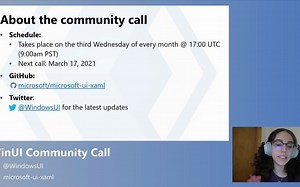 [2021-02-17] WinUI Community Call (February 17, 2021)