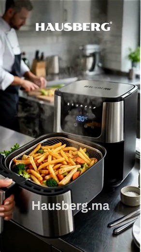Friteuse à air Hausberg HB-2365 – Grande capacité de 7 L, puissance de 1600 à 1800 W
