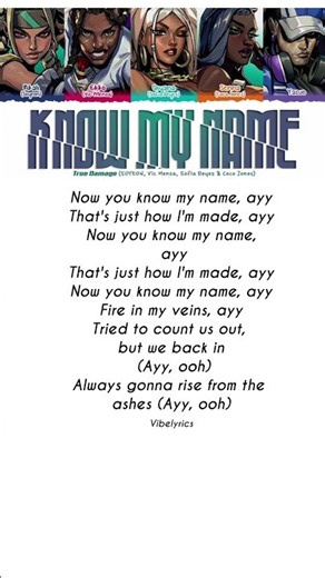 Know My Name - The Damage Song Lyrics #shorts #leagueoflegends #knowmyname #soyeon #lyrics #trending