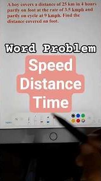 Speed Distance Time Word Problem | Linear Equation #maths #algebra #linearequation