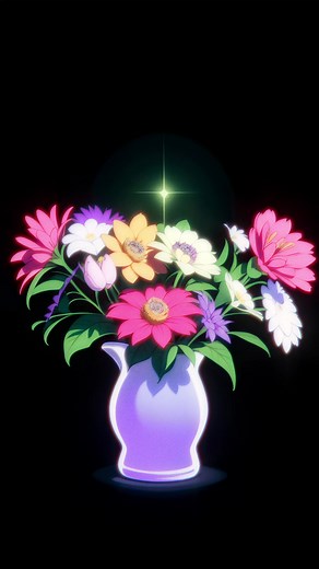 Connectionism - fine tuning controlnet parameters to conform tre outlines of a puro vortex simulation into an ever-changing flower bouquet #digitalart