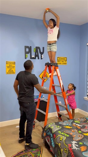 Riri gets in trouble for using the ladder to get squishy #shorts
