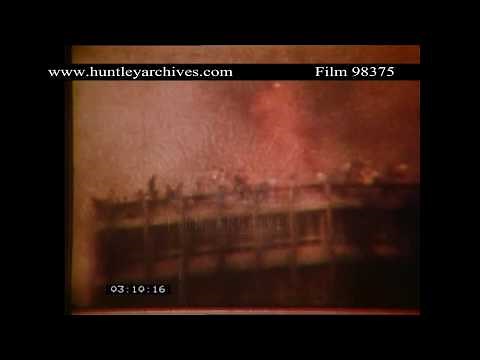 Joelma Tower block fire, Brazil, 1974. Archive film 98375