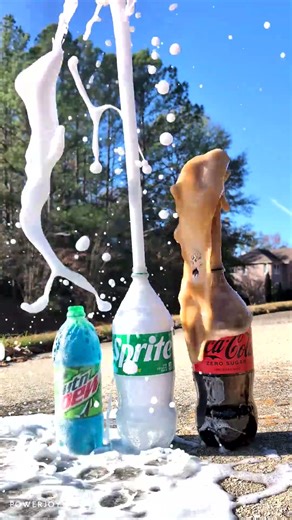 Popular Coke Sodas Vs Mentos 93 (Coke Sprite Fanta) #satisfying #experiment #asmr