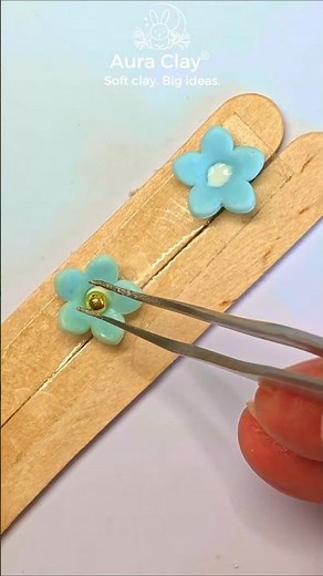 Air Dry Clay Earrings | Daisy Stud Tutorial 🌼 No Oven