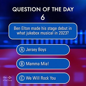 1.7K views · 56 reactions | Don't get stage fright for our end of the week's #QOTD  Tally up your answers and let us know your score! #TheChase | The Chase | Facebook