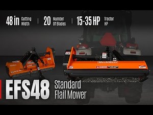 MechMaxx 48'' inch PTO Powered 3 Point Standard Duty Flail Mower for 15-35hp Tractor, Model EFS48