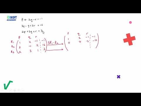 Simultaneous Equations (3 Unknowns) | Row Reduction (Echelon Method) | A-Level