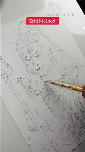 How to draw outline using GRID❓ #shorts #outline #gridmethod #viral #trending