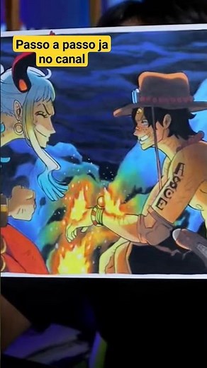 como desenhar Ace e Yamato One Piece