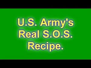 How to cook up some US Army S.O.S.