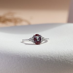 Alexandrite Silver Ring, Gemstone Engagement Ring, Promise Ring, Birthday Gift for Her - Etsy