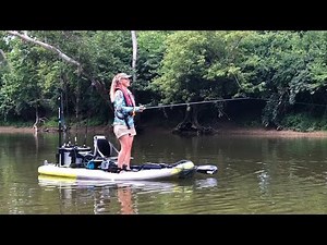 Hobie iTrek 9 River Demo - Great Miami River - Ultralight Inflatable Kayak -Buckeye Kayak Fishing