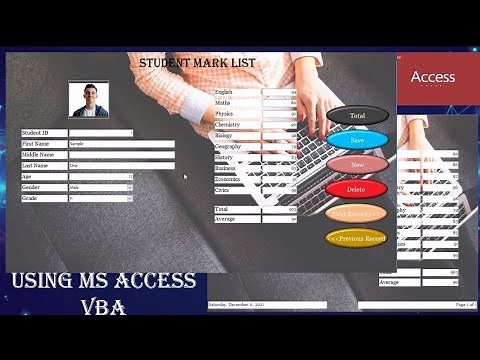 How To Create Student Mark List Form In MS ACCESS