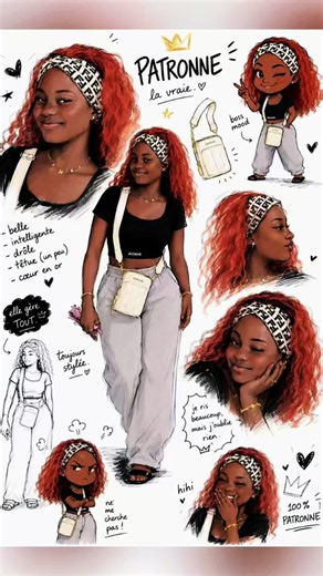 🎧 Crée ton propre effet fiche personnage dessinée avec l’IA ! ✨ Tendance ultra virale du moment, tuto AI character sheet et selfie to sketch edit façon carnet d’artiste, avec une fille calme, discrète, observatrice, un peu têtue et 100% elle-même 🖤. Transforme tes photos en planche de personnage stylée avec poses selfie, outfit noir streetwear, pantalon baggy, sneakers, petit sac, bijoux dorés, mini avatar chibi, gribouillis mignons, notes manuscrites, mood chill et vibes R&B slow 🎶. Fais ton