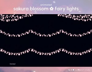 Animated Sakura Cherry Blossom Fairy Lights | Stream Deco for Twitch/youtube/kick Streams & Vtubers | Decoration Overlay Add-on - Etsy