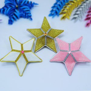 36K views · 838 reactions | Amazing EVA Glitter Foam 3D Star Making Tutorial for Christmas. It's Very Easy Christmas Tree Ornaments. DIY Christmas Star... | DIY Crafts & Art | Facebook