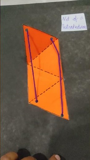 Net of Tetrahedron| pull up nets#ytshorts #3D solid shapes #maths