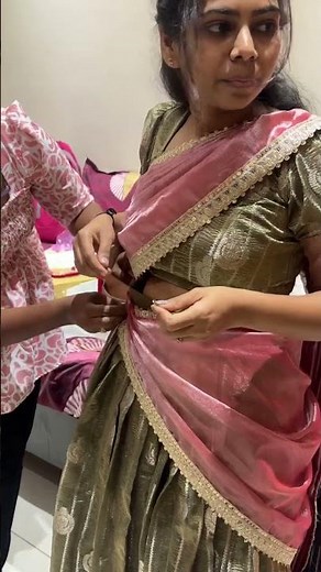 How to Pleat Your Half-Saree Perfectly 💫 | Saree Draping Tip by Bhavya Atluri