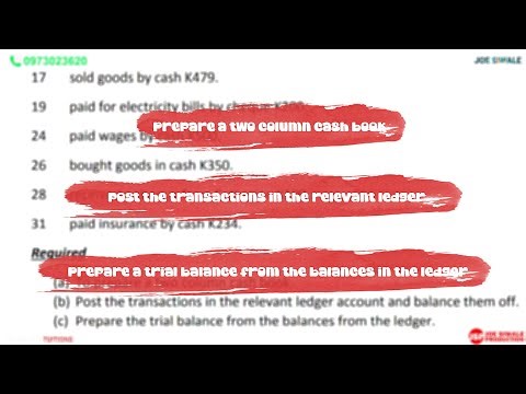 Cash Book, Ledgers, & Trial Balance Made Easy