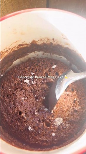 Chocolate Banana Mug Cake | 4 Ingredient Microwave Recipe