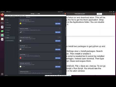 Linux Installing mujoco python: Install python/ Atom (editor) / mujoco python