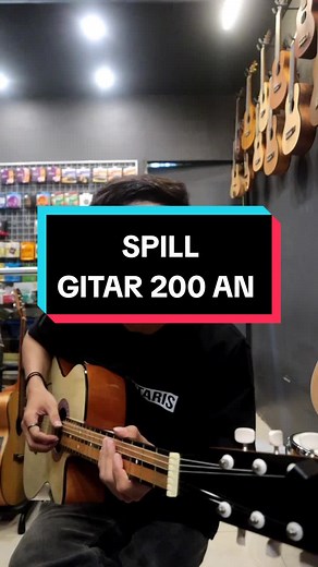Gitar 200 Ribuan | Spill Gitar Pemula Natural & Hitam