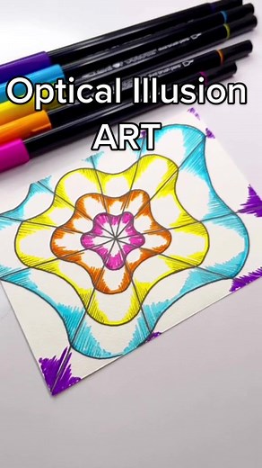 Give this optical illusion doodle a try… It’s so easy to do! #opticalillusion #opticalart #zentangleart #zentangledoodle #doodlechallenge