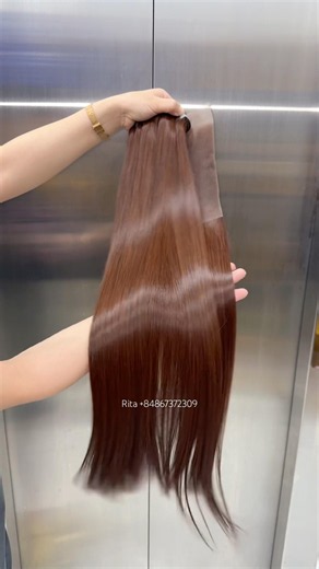 Bone straight chestnut brown glossy silky #rawhair #hairextensions #brownhair #bonestraighthair